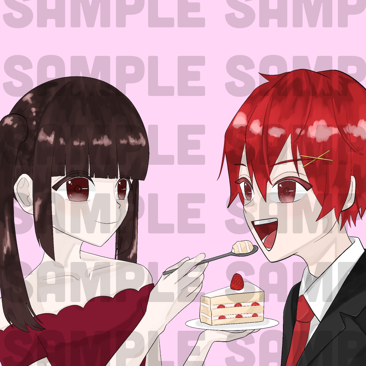 絵柄を選択して頂き、2人組のイラストを描きます 人物＆ペットなどなど…2人組みならなんでもありです♪ イメージ4