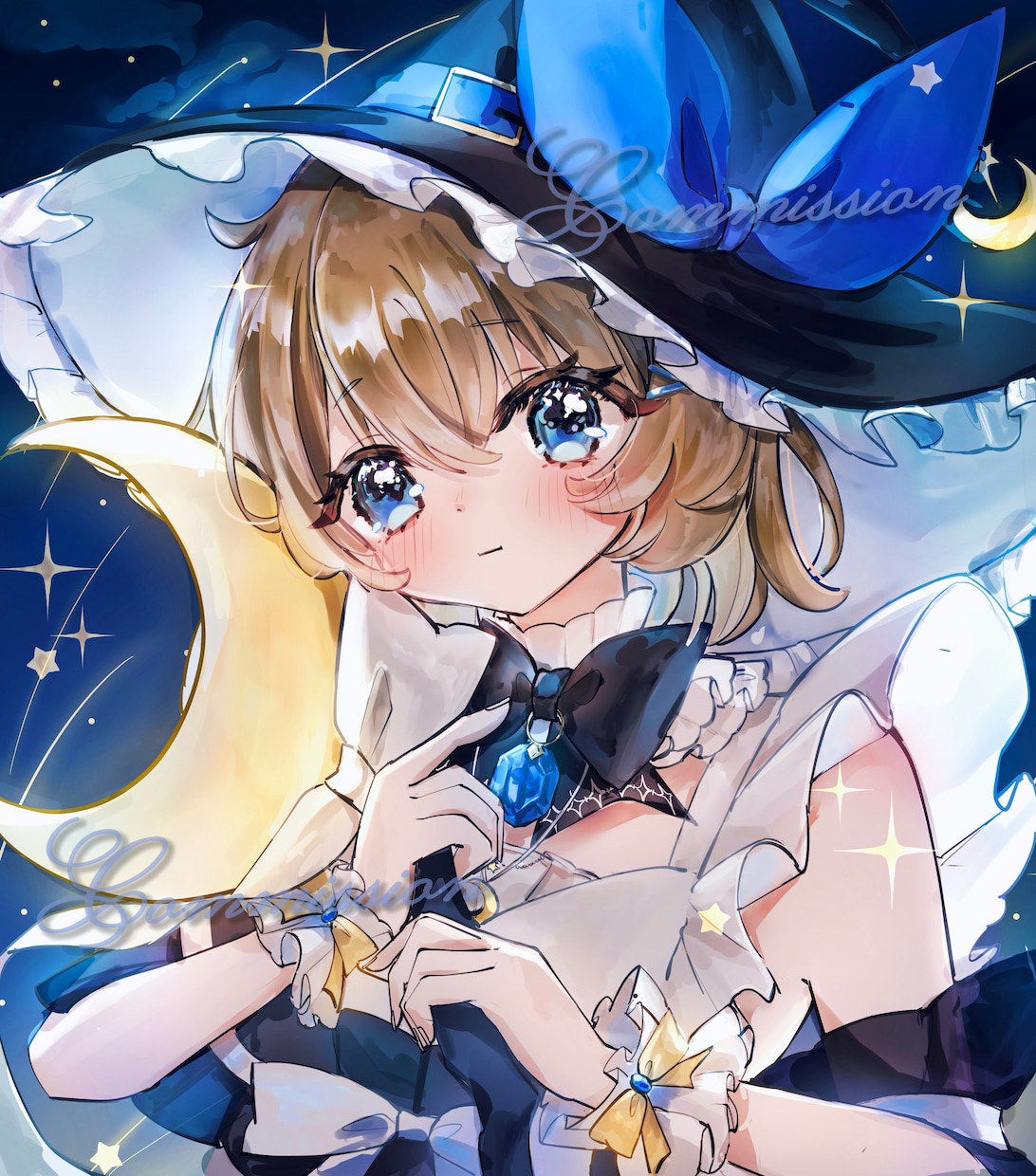 商用利用OK！キラキラかわいい胸像を描きます 簡単背景込み、複雑な衣装や装飾も追加料金なしで対応します! イメージ1