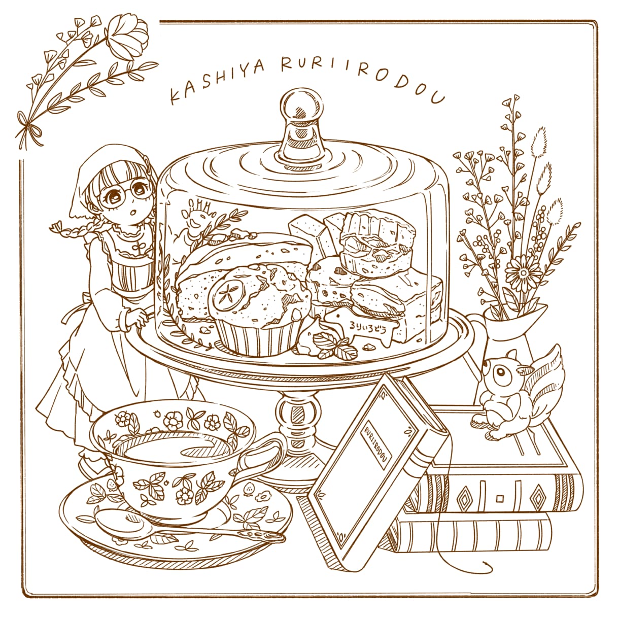 優しくかわいい雰囲気のイラスト描きます オリジナルグッズのイラストなどに（線画のみor着彩あり） イメージ2