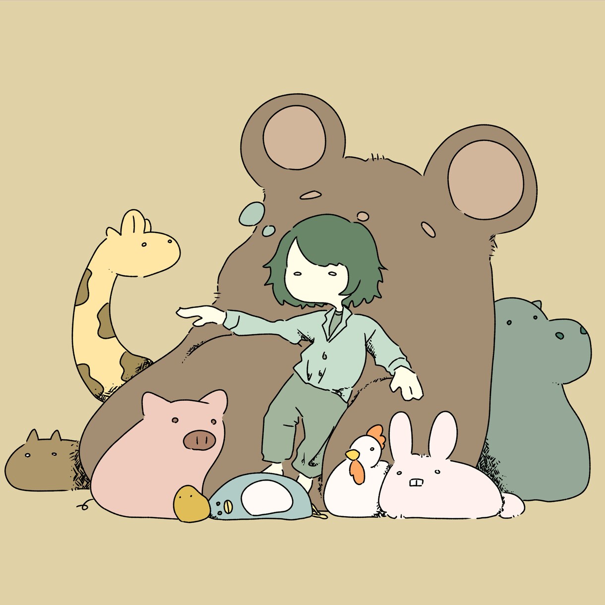 ユニークなタッチでゆるーいアイコン描きます SNSアイコンや名刺に！あなたの個性をアピールできます！ イメージ2