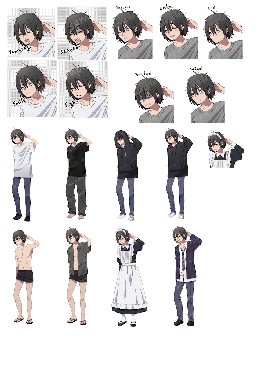 葉月リオが販売中の立ち絵の表情や色差分を作成します 既存のキャラにあなただけの表情やカラーを！ イメージ2