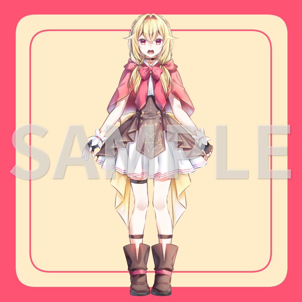 表情パーツ分け済の赤ずきんちゃん立ち絵販売します パーツを組み合わせていろいろな表情差分がつくれます イメージ7