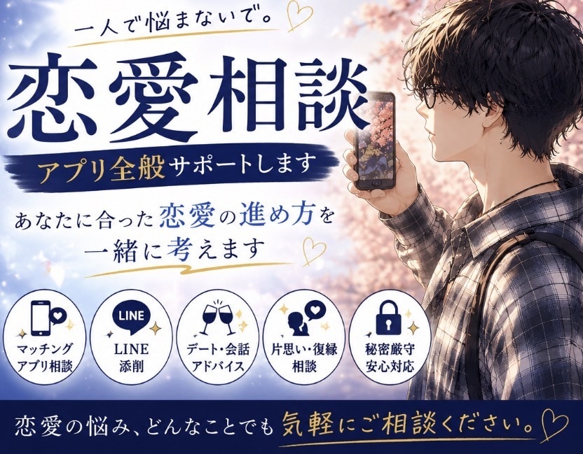 あなたの恋愛全般3日間徹底サポート致します もう一人で抱え込まない。あなたの恋愛を最高のものに。 イメージ1