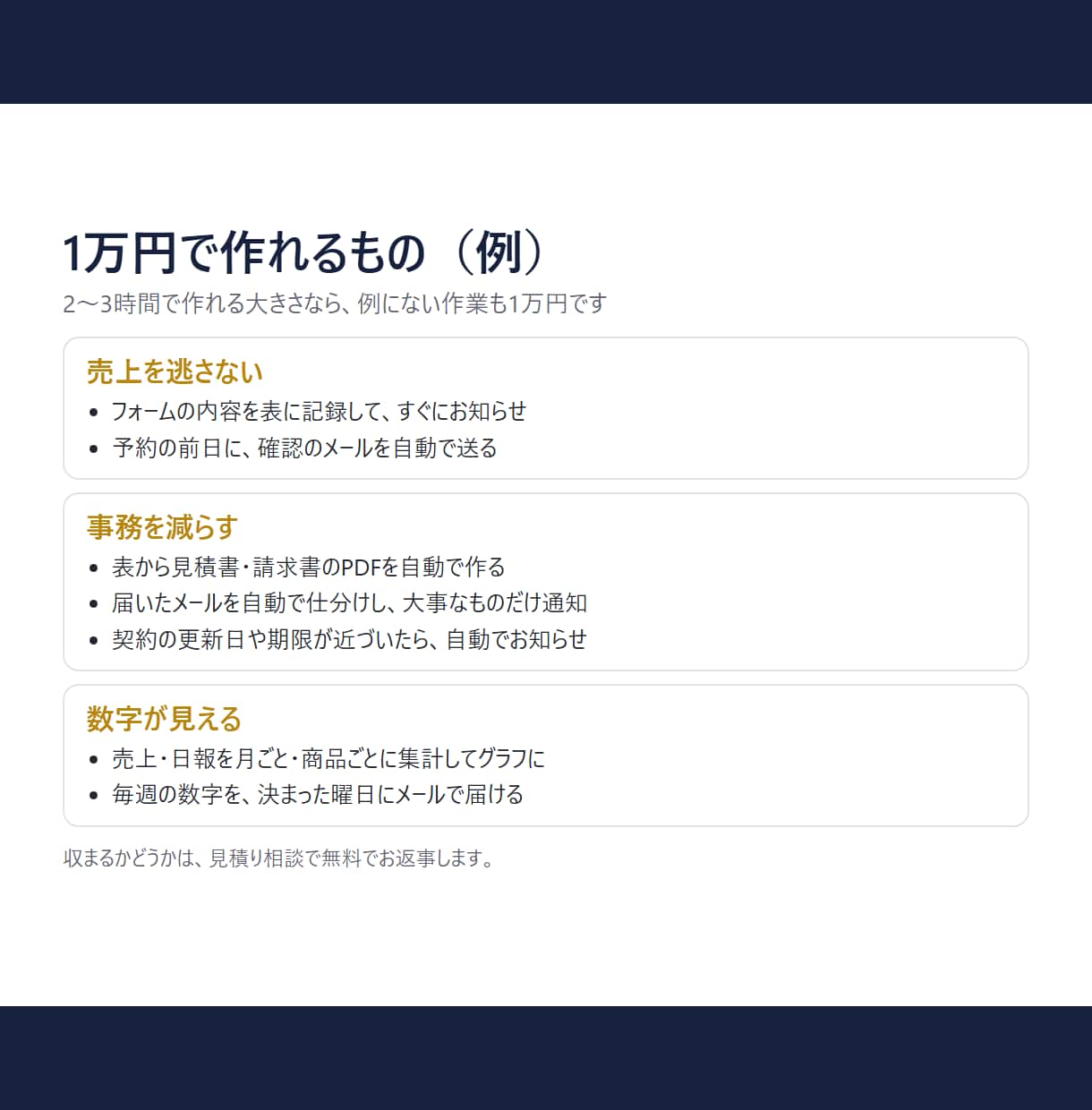 毎日の面倒な作業を1つ、1万円で自動化します ＜相談無料＞不具合は期限なしで無料修正 イメージ1