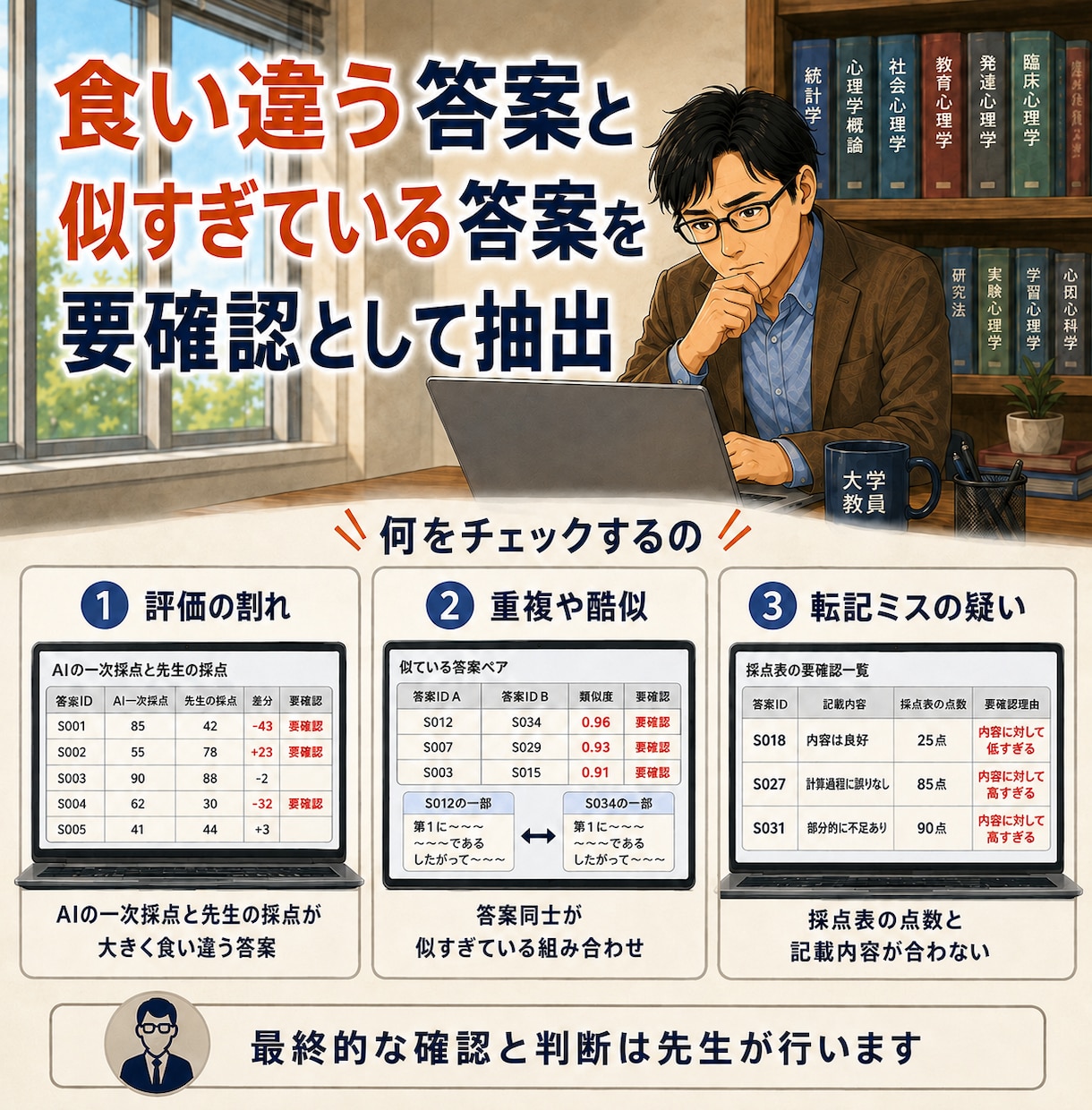 採点を電子ファイルで先に終わらせます 答案はzipにまとめてお送りください イメージ3