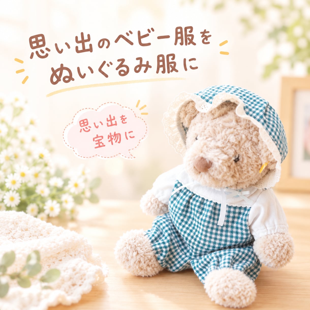 思い出のお洋服をリメイクします 思い出の詰まったお洋服を、世界に一つの宝物に。 イメージ1