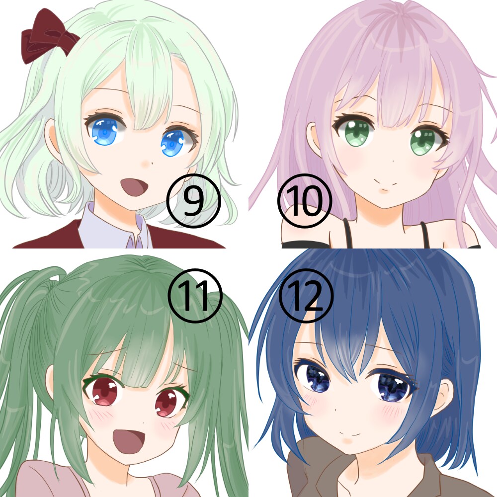 商用利用可！ゲーム・SNSアイコン、その他描きます 20名の男女から素体を選択してカスタマイズ作成するサービス！ イメージ8