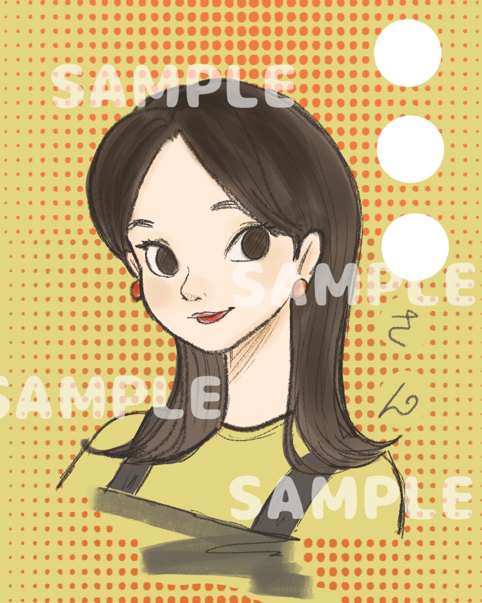 SNS用雰囲気似顔絵、似顔絵、キャラクター描きます カラフルなタッチが得意で幅広い絵柄に対応！ イメージ1