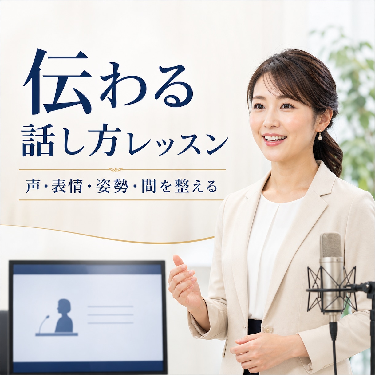 現役アナ｜セミナープレゼンの印象アップ方法教えます 緊張で固まる・自信なさげに見える…を、声と表情から変える✨ イメージ1