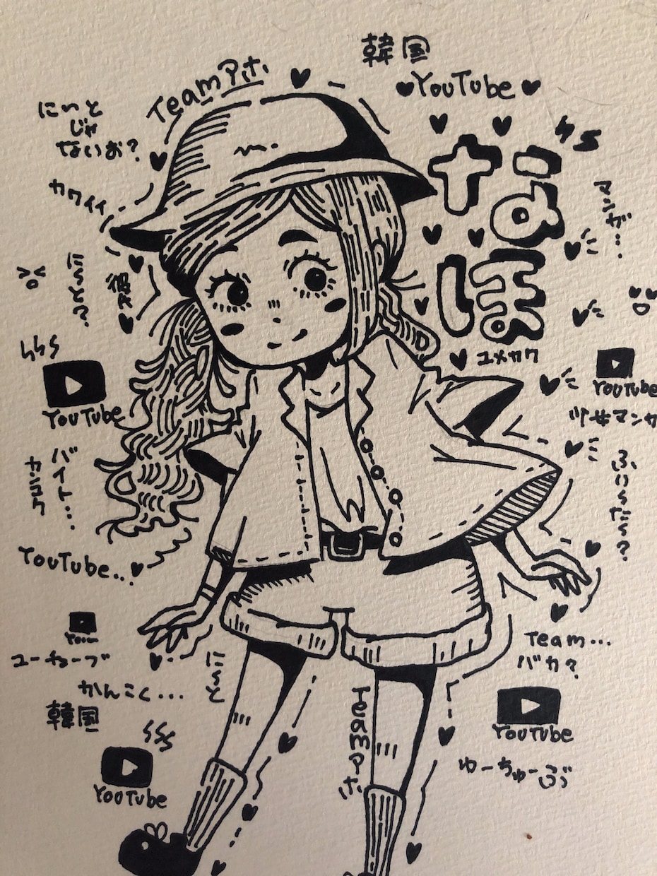 似顔絵描きます 可愛いかんじになるかとっ！マッキーと色鉛筆で！描きます！ イメージ1