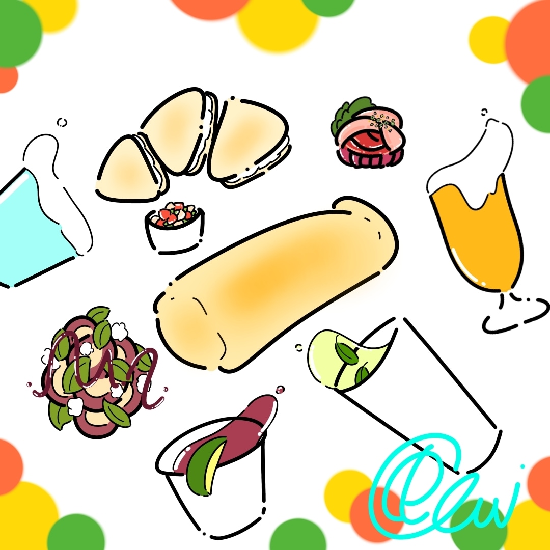 食べ物や飲み物をポップに描きます ポップでかわいいたった１つのイラストを作成します。 イメージ5