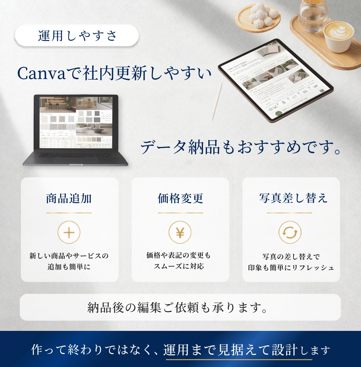 商品・サービスカタログを情報整理から制作します 比較・不安解消・Canva更新設計まで一貫対応 イメージ9