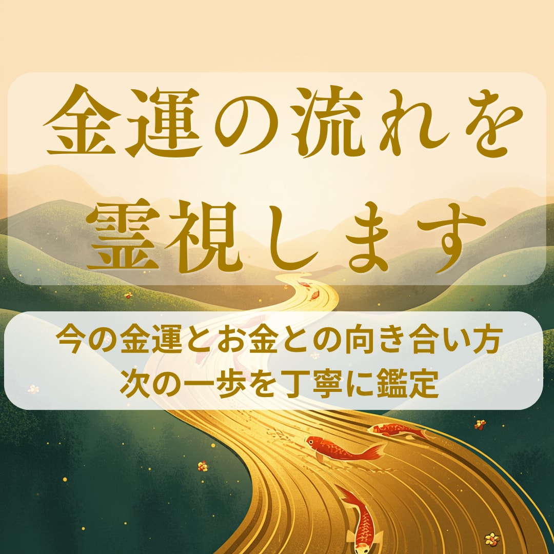 お金の不安に寄り添い金運の流れを霊視します 今の金運とお金との向き合い方、次の一歩を丁寧に鑑定 イメージ1