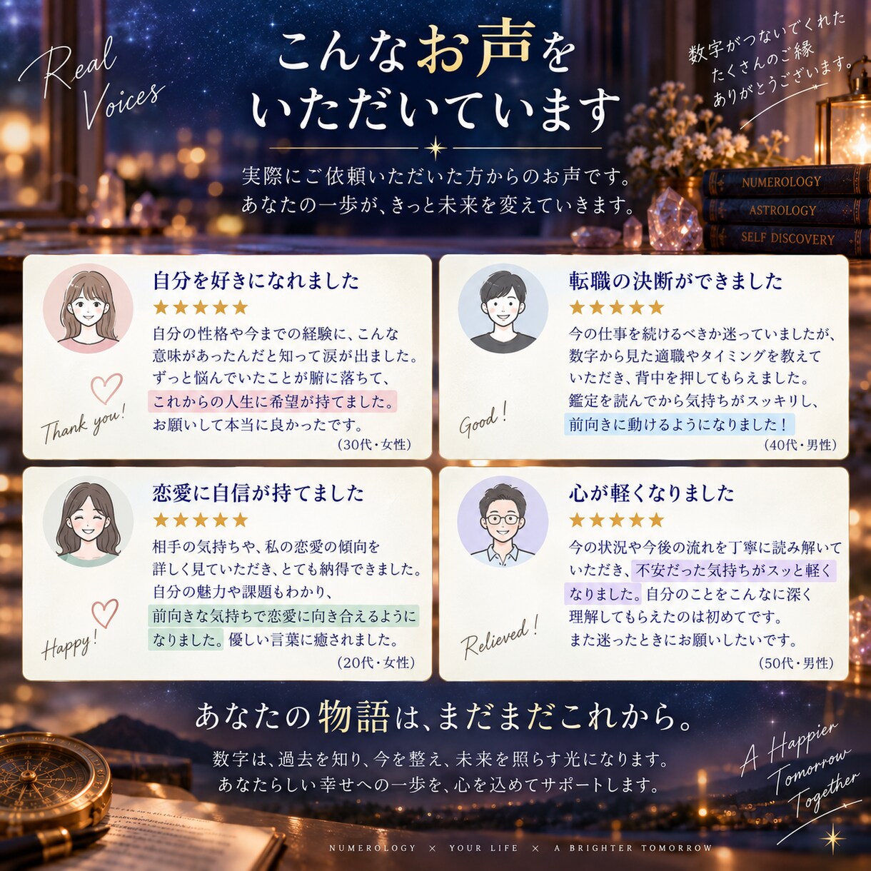 数秘術であなたの本質と未来を読み解きます 生年月日から才能・恋愛・仕事・人生の流れを鑑定 イメージ5