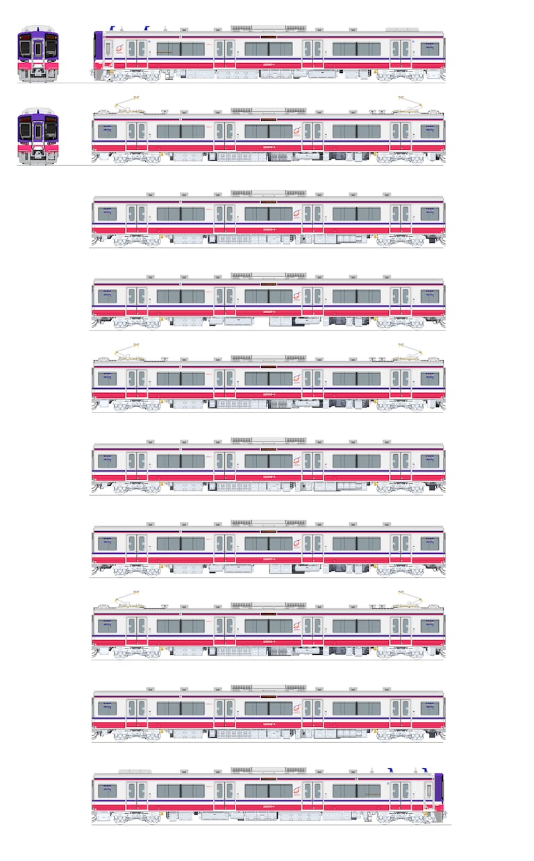 架空鉄道の車両イラスト(前面・側面)を描きます 架空鉄道の車両のイラストを描きます イメージ9