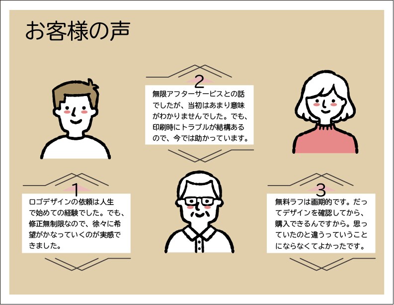 起業のドキドキを共有し、お客様の思いを形にします ラフ無料。デザインテイスト確認後に購入手続き。失敗なし！ イメージ8