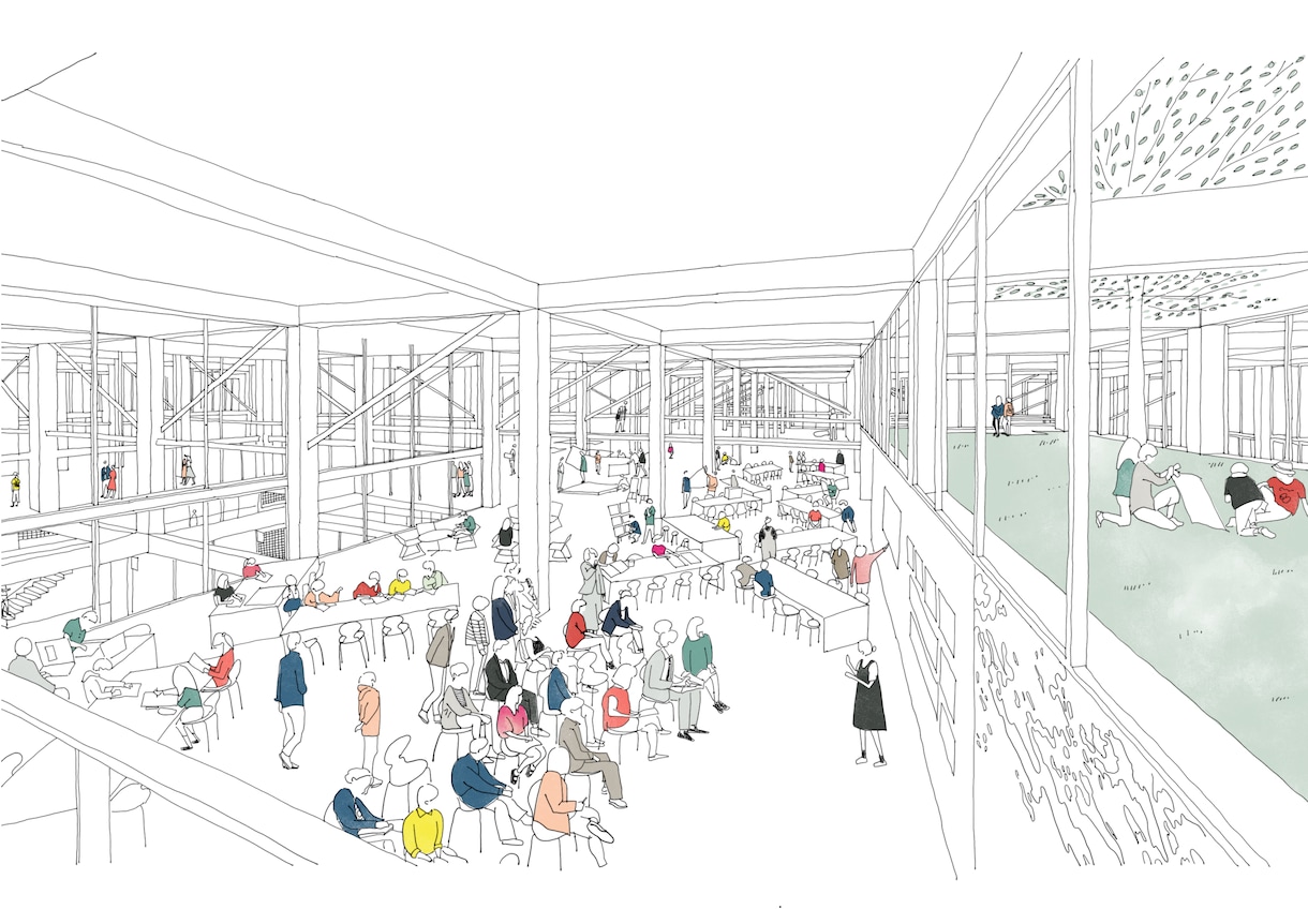 柔らかい雰囲気の手書き建築パースを描きます プレゼン資料やチラシの挿絵など幅広くご利用出来ます！ イメージ5