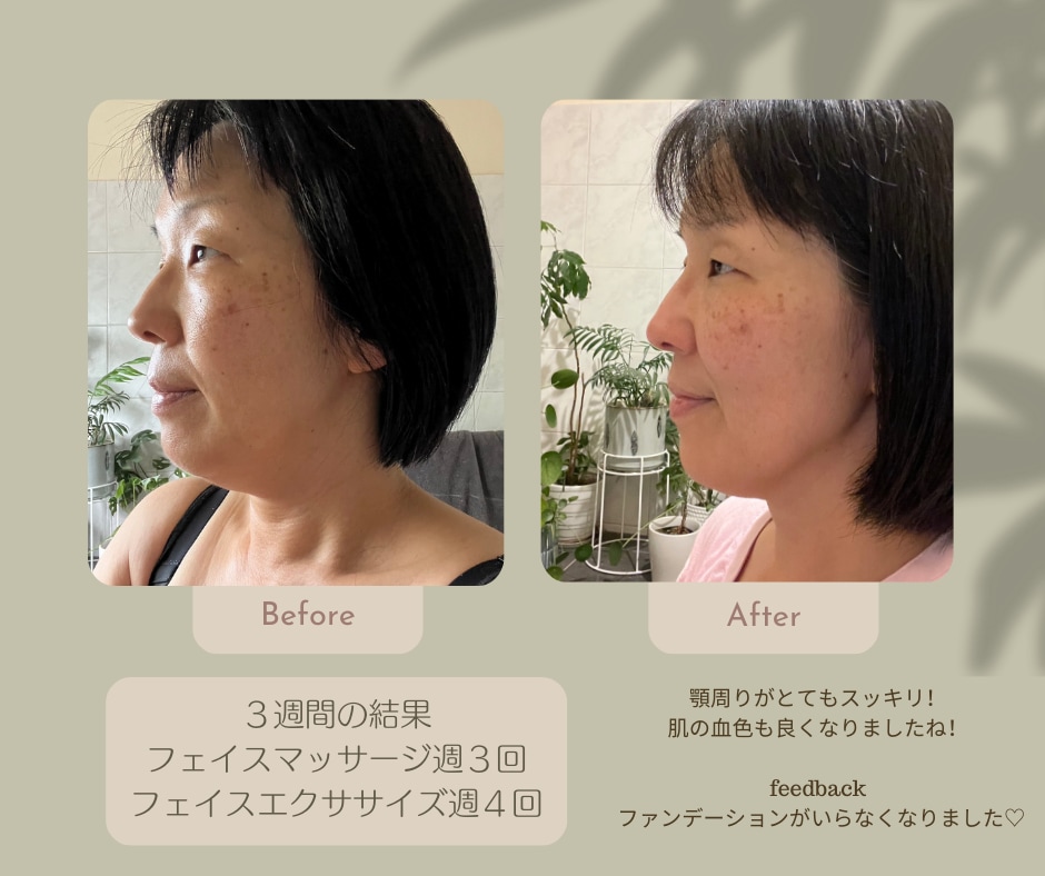 あなた専用のお悩みに合った顔ヨガメニュー作成します 見た目年齢ー５歳！長く使えるフェイシャルテクニックを伝授！ イメージ3