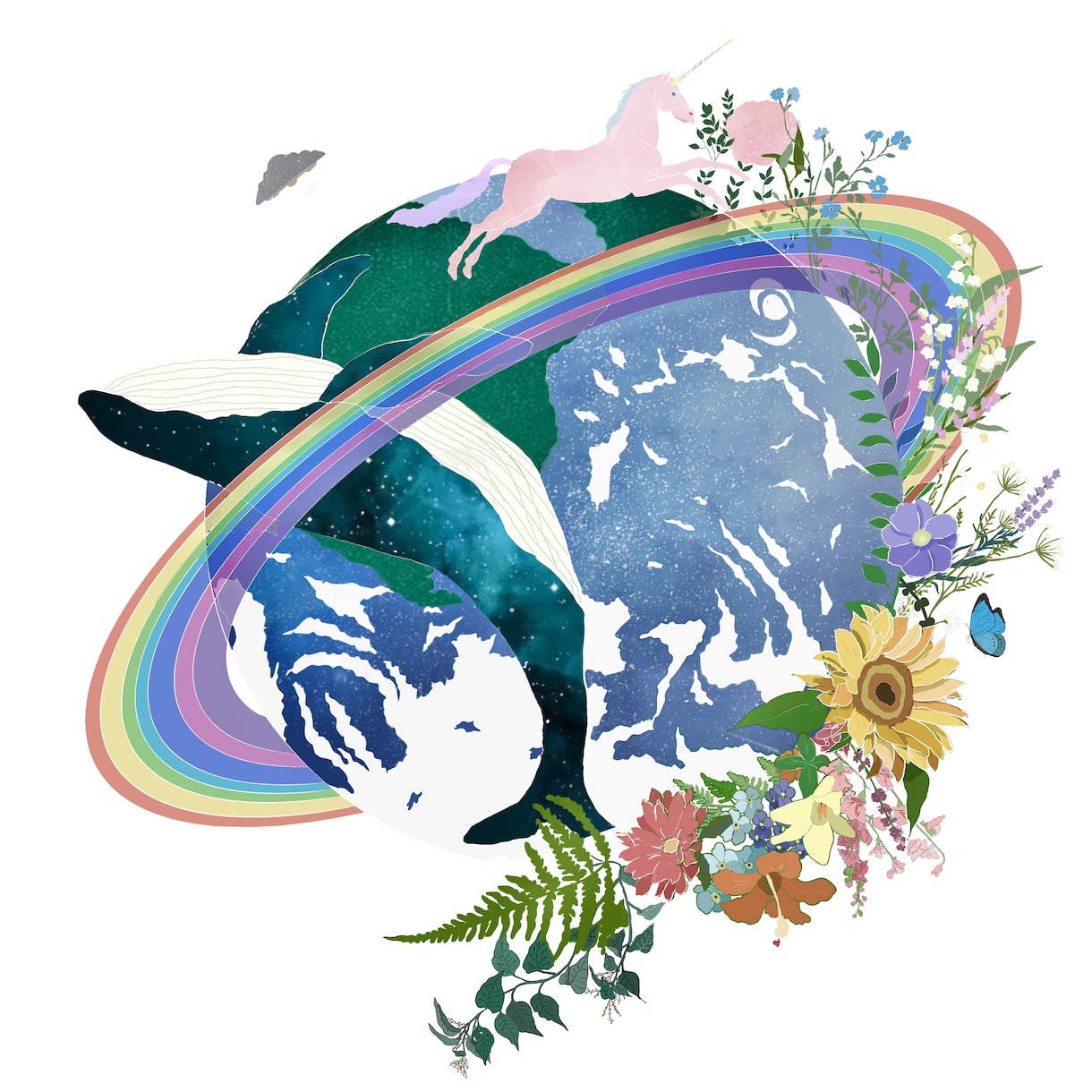 惑星や植物・動物をテーマにしたイラストお描きします 自然と調和した世界観を表現します☺︎ イメージ1