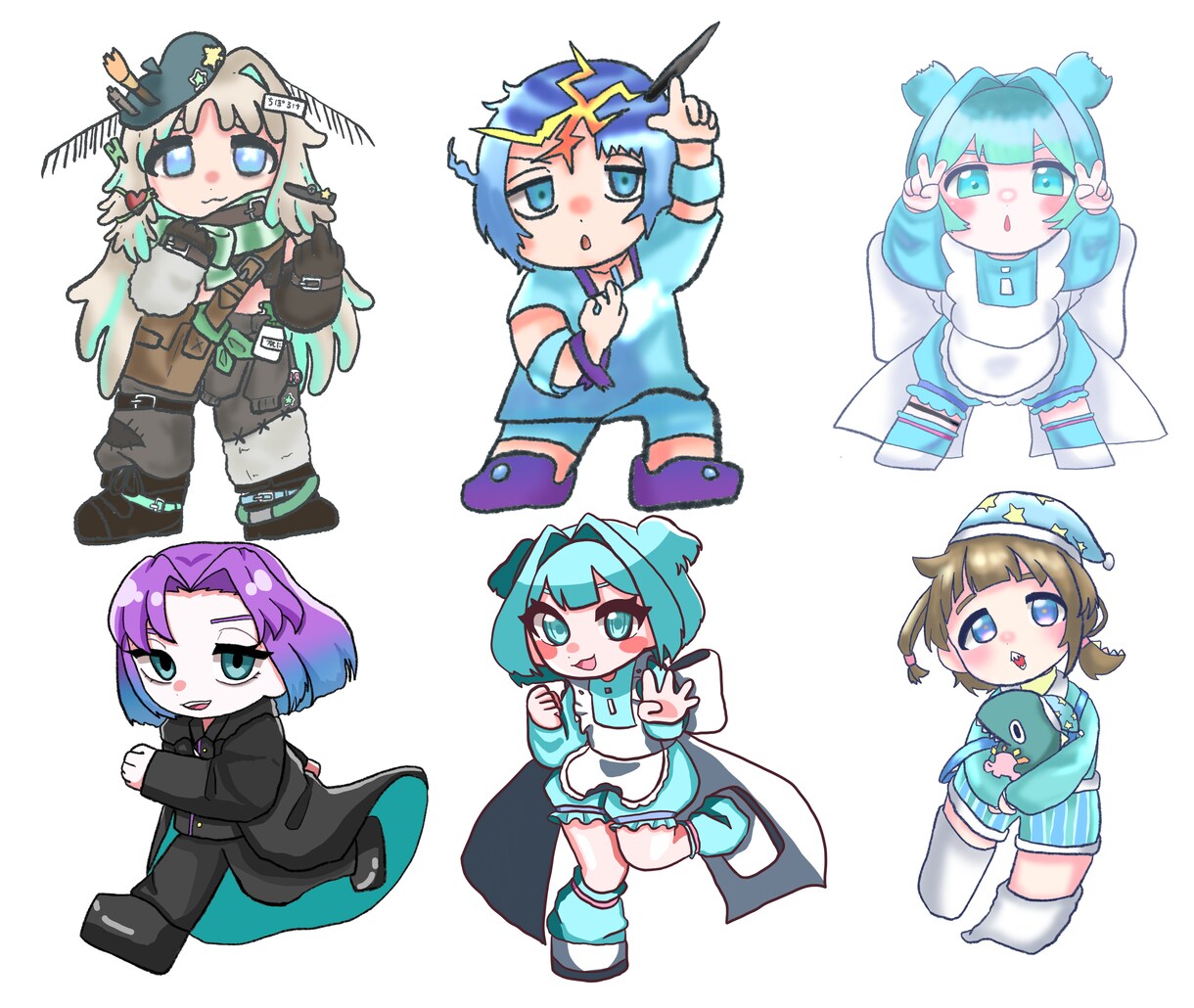 ミニキャラ描きます 商用利用可能 ミニキャライラスト イメージ1