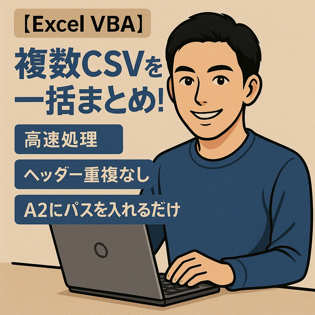 Excelマクロ作成｜CSV自動集計で時短します フォルダ指定だけで自動集計！ヘッダー重複なし イメージ2