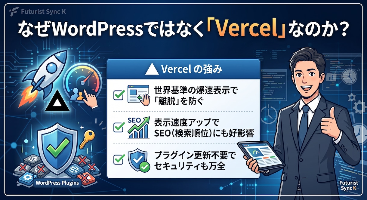 初期費用0円！！最新Vercel環境で作成します Wordpress不要！爆速表示＆口コミ評価設定も対応 イメージ3