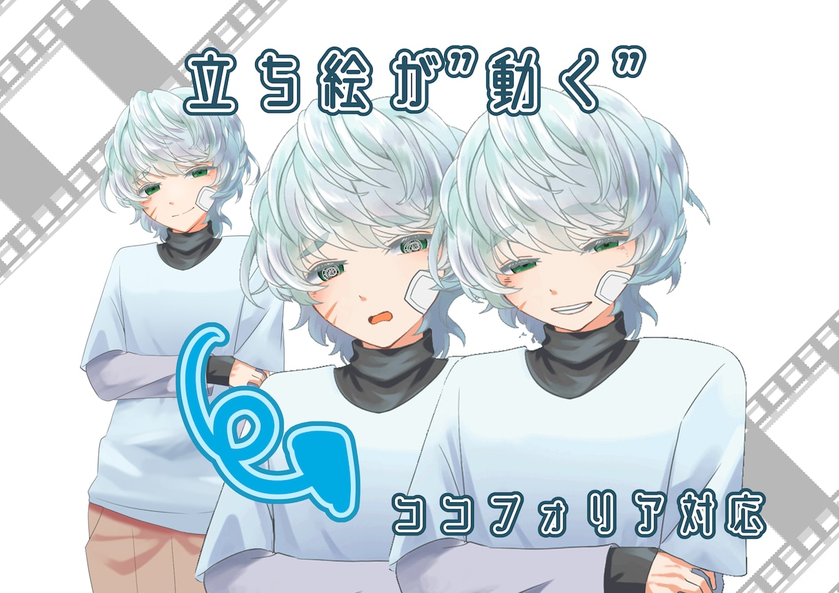 TRPG立ち絵を”動く立ち絵化”します セッション用・配信用｜感情表現重視で制作 イメージ1