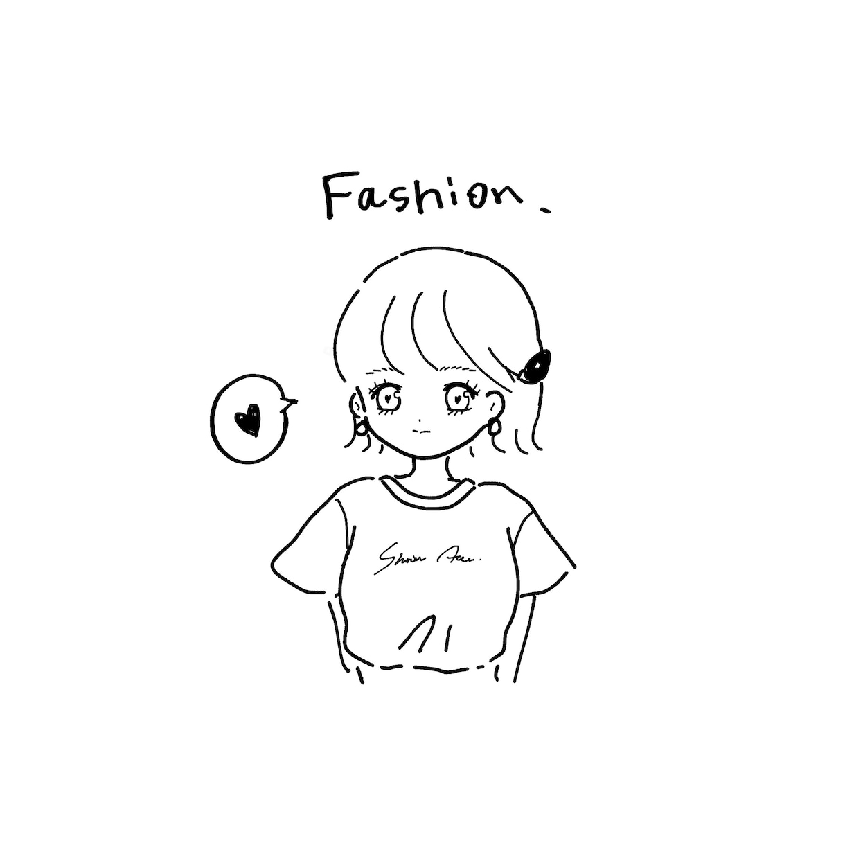 オリジナルのシンプルな線画イラストを作成します 待受やSNSアイコンに最適！プレゼントにもおすすめ♪ イメージ5