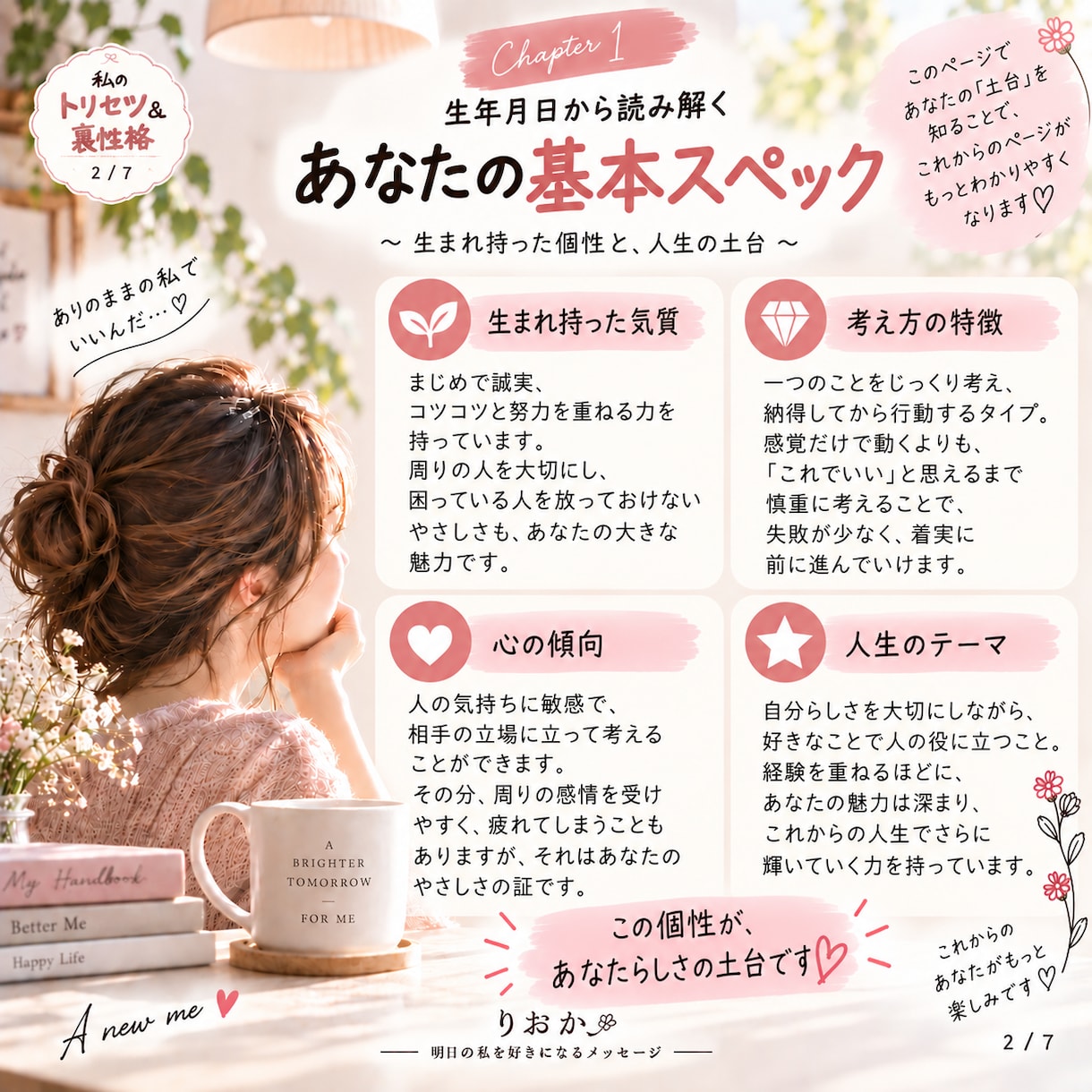 生年月日で私のトリセツ＆裏性格を読み解きます 表の性格も裏の本音も、あなたらしく読み解きます イメージ2