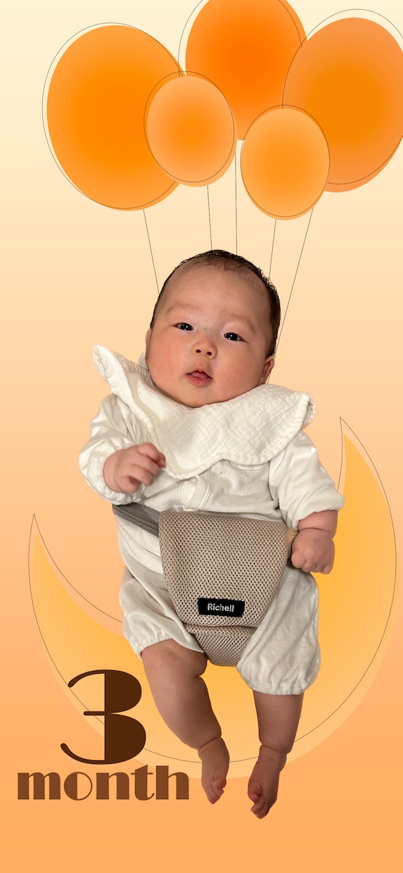 赤ちゃんの写真を壁紙用にデザインします 写真が苦手でも大丈夫◎普段の写真を記念の１枚に イメージ4