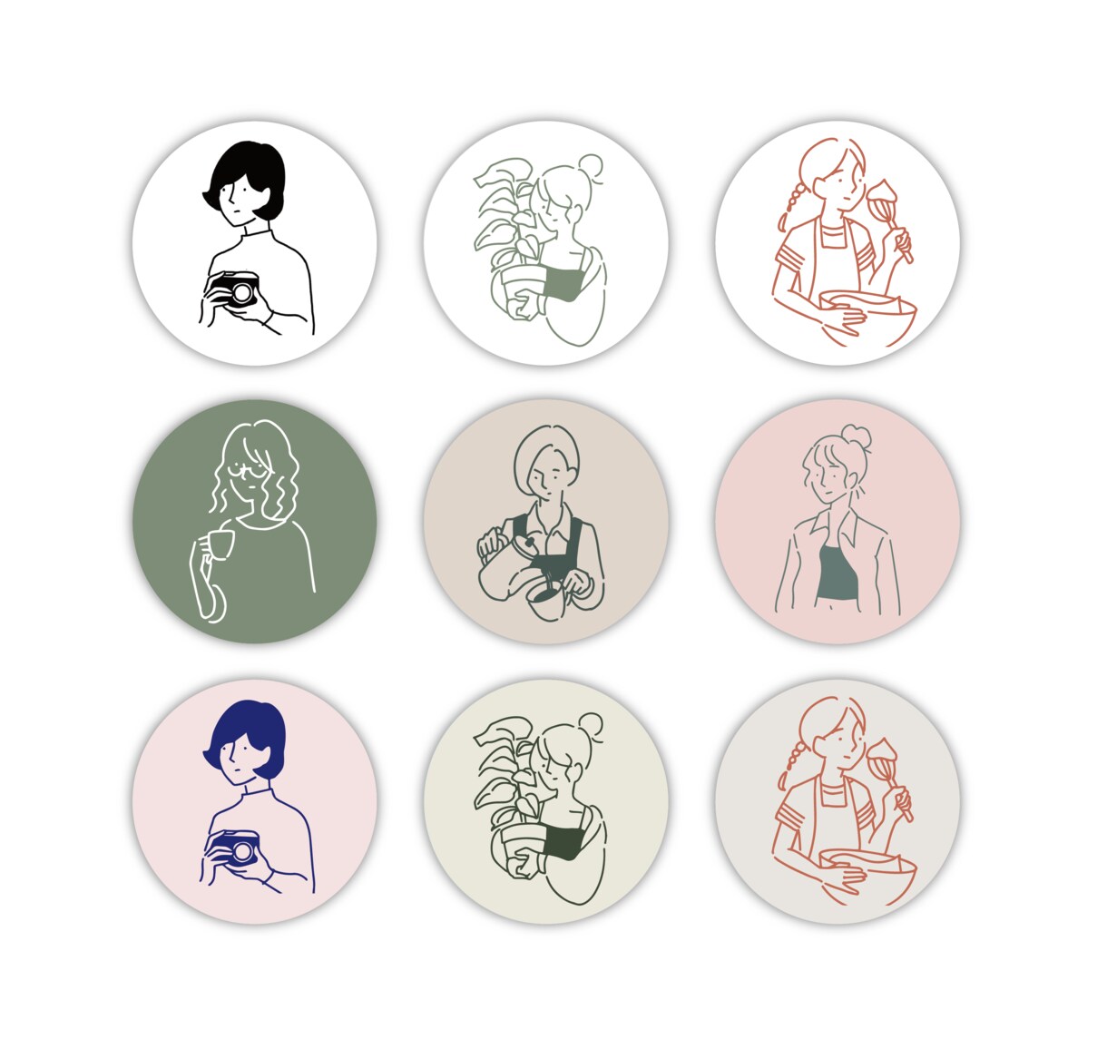 ミニマムシンプル♡ゆる♡かわいいイラスト描きます SNSなどのアイコンに★商用データ買取も可能です イメージ1