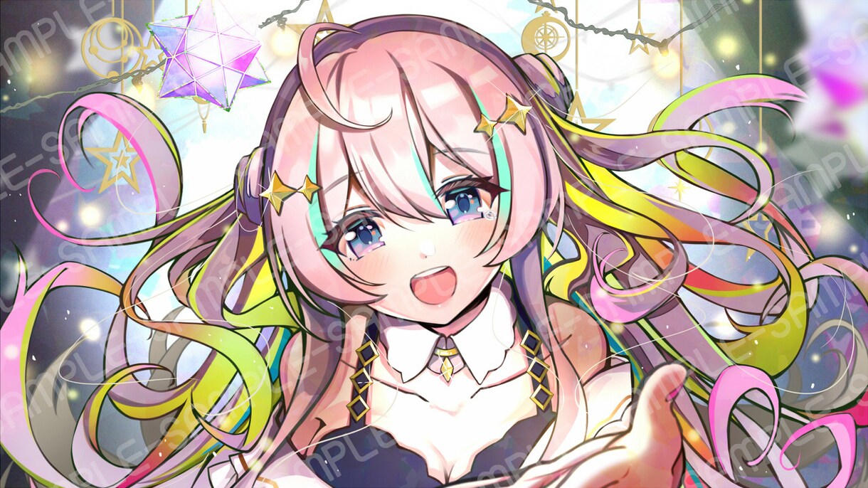 VTuber様等のイラスト制作いたします 歌ってみた等の1枚イラスト制作（ハコちゃん担当） イメージ8