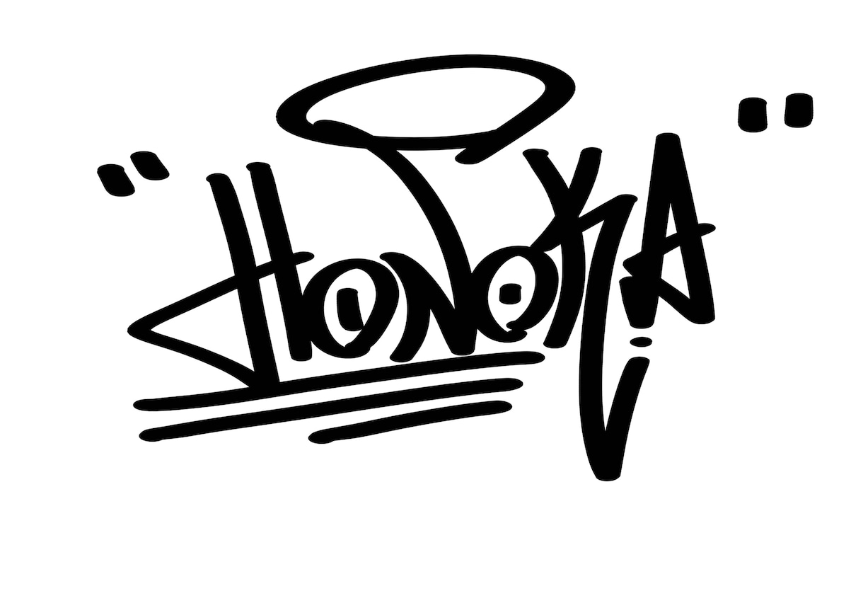 カラフルでかっこいいグラフィティーフォント描きます あなたの文字にストリートの魂を吹き込むオリジナルグラフィティ イメージ6