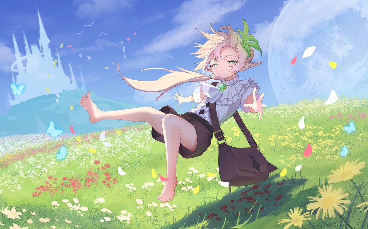 透明感のある可愛いイラスト描きます 儚くてかわいい雰囲気が得意です イメージ7