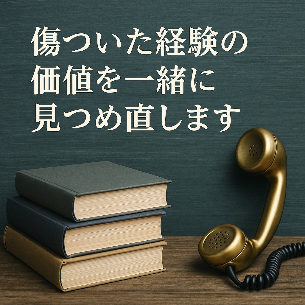 傷ついた経験を全部受け止めます 傷ついた経験に「意味」と「価値」を見出す対話 イメージ1