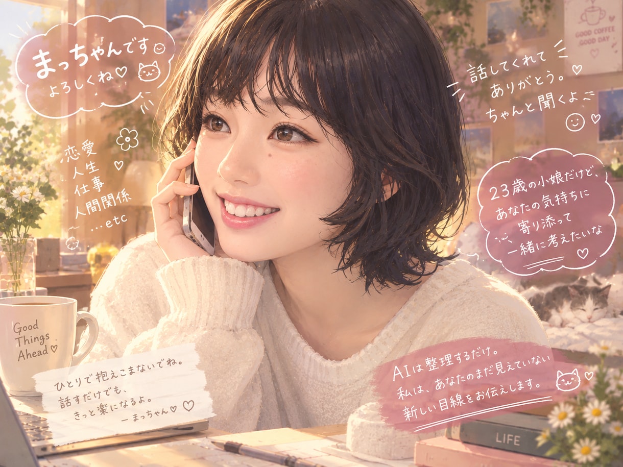 23歳、あなたの人生に寄り添います 寄り添うだけじゃない。23歳の小娘と一緒に悩みを整理しよう。 イメージ1
