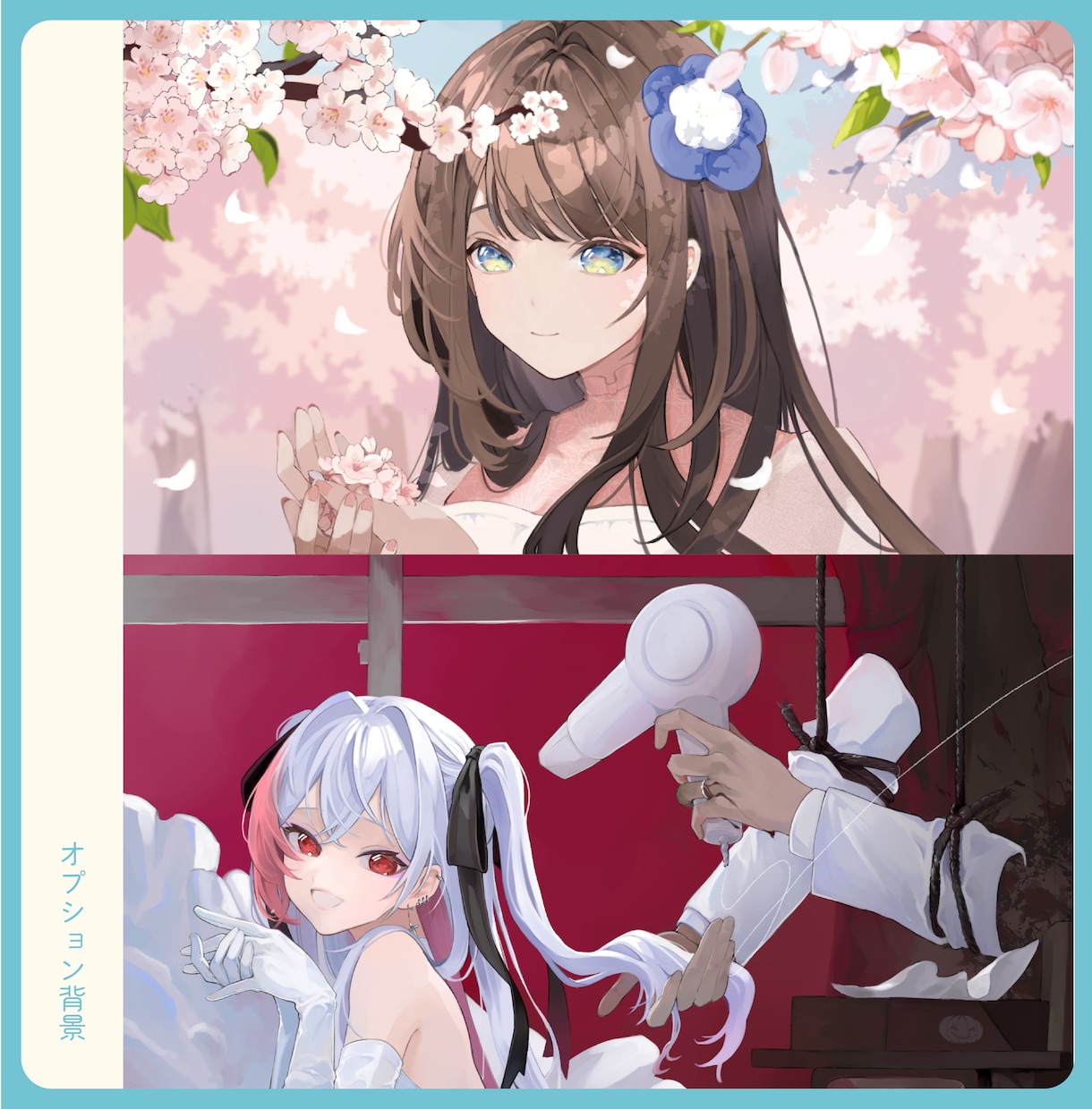 透明感ある可愛い一枚絵・立ち絵をお描きします 商用&二次利用◎立ち絵・グッズなども対応可です◎ イメージ4