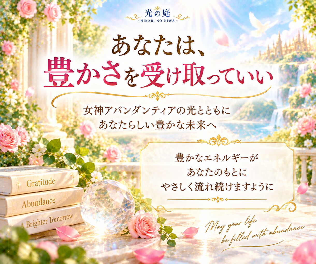 女神アバンダンティアの光で豊かさの流れをひらきます 愛・喜び・金運も。豊かさを受け取る私へ イメージ7