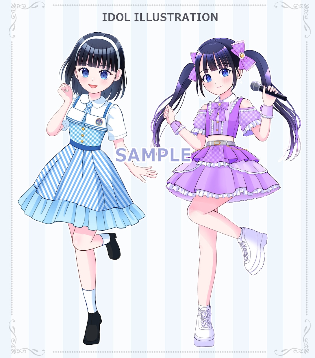 華やかなのアイドル生誕メッセージカードを制作します 生誕祭を彩るイラスト制作｜最短3日納期・印刷代行も対応します イメージ5
