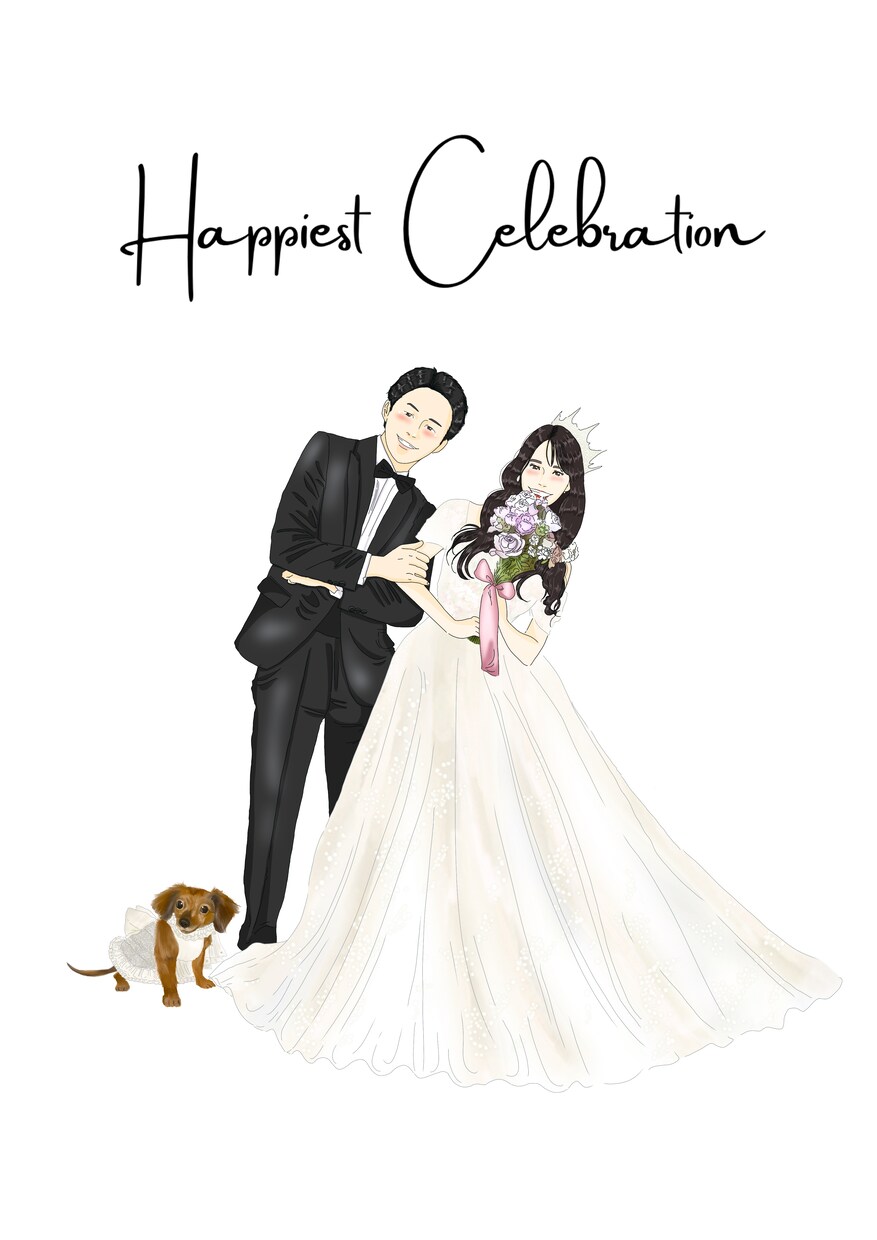 結婚式に！大人可愛いウェルカムボードを描きます 繊細タッチで描くそっくりでオシャレなウェルカムボード♡ イメージ7