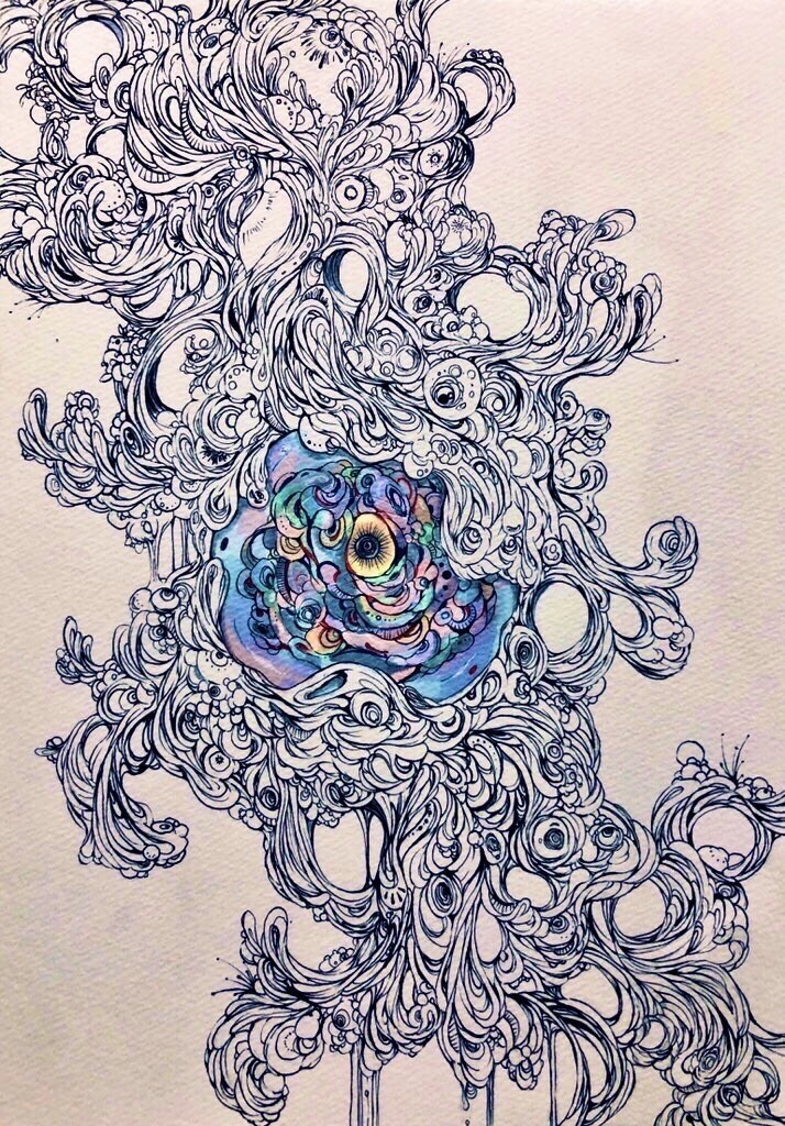 アナログ原画付きイラスト描きます 雰囲気のある人物や繊細な抽象画まで対応します！ イメージ5