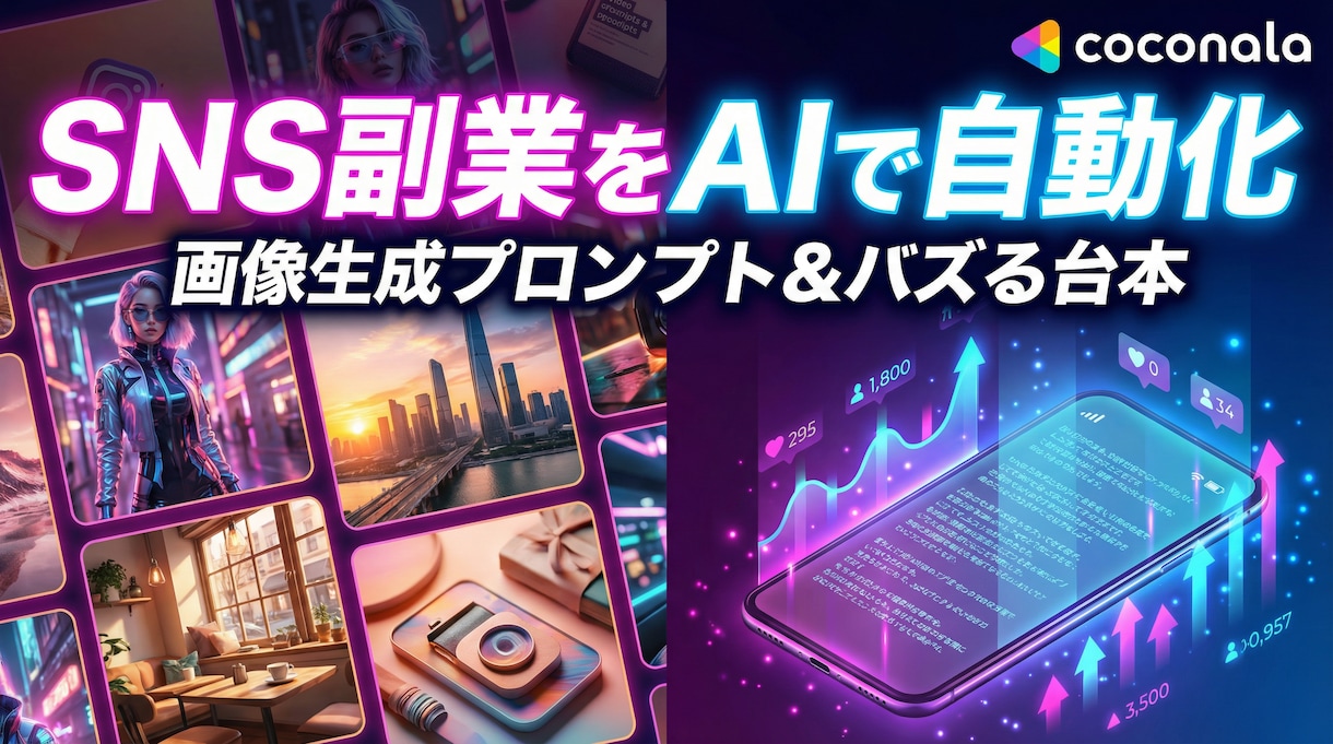 AIで副業を自動化！画像生成と台本作成代行します インスタ・YouTube。AIで投稿作成を爆速化！ イメージ1