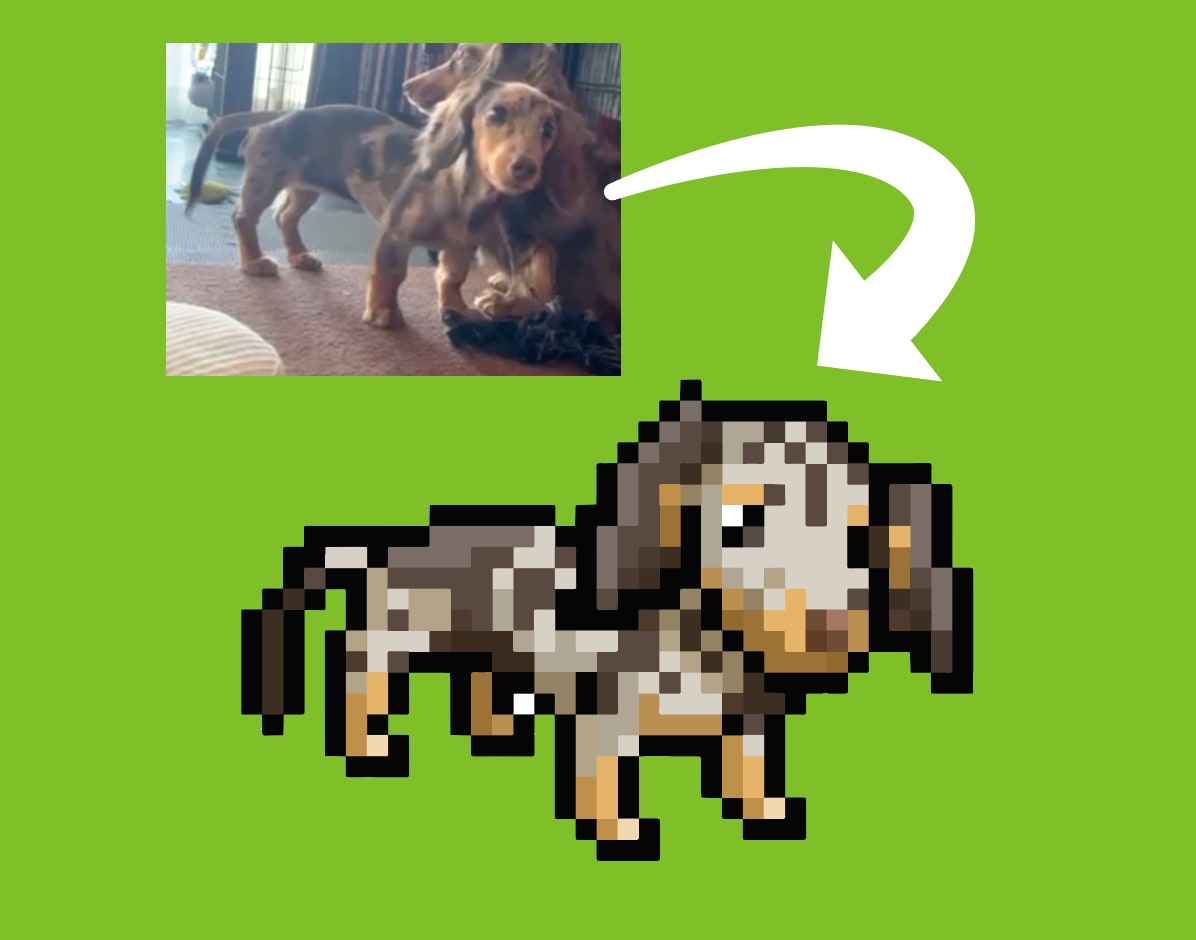 愛犬・ペットをSFC風の可愛いドット絵にします 最短即日納品！アイコンやグッズなどにも使いやすい！ イメージ3