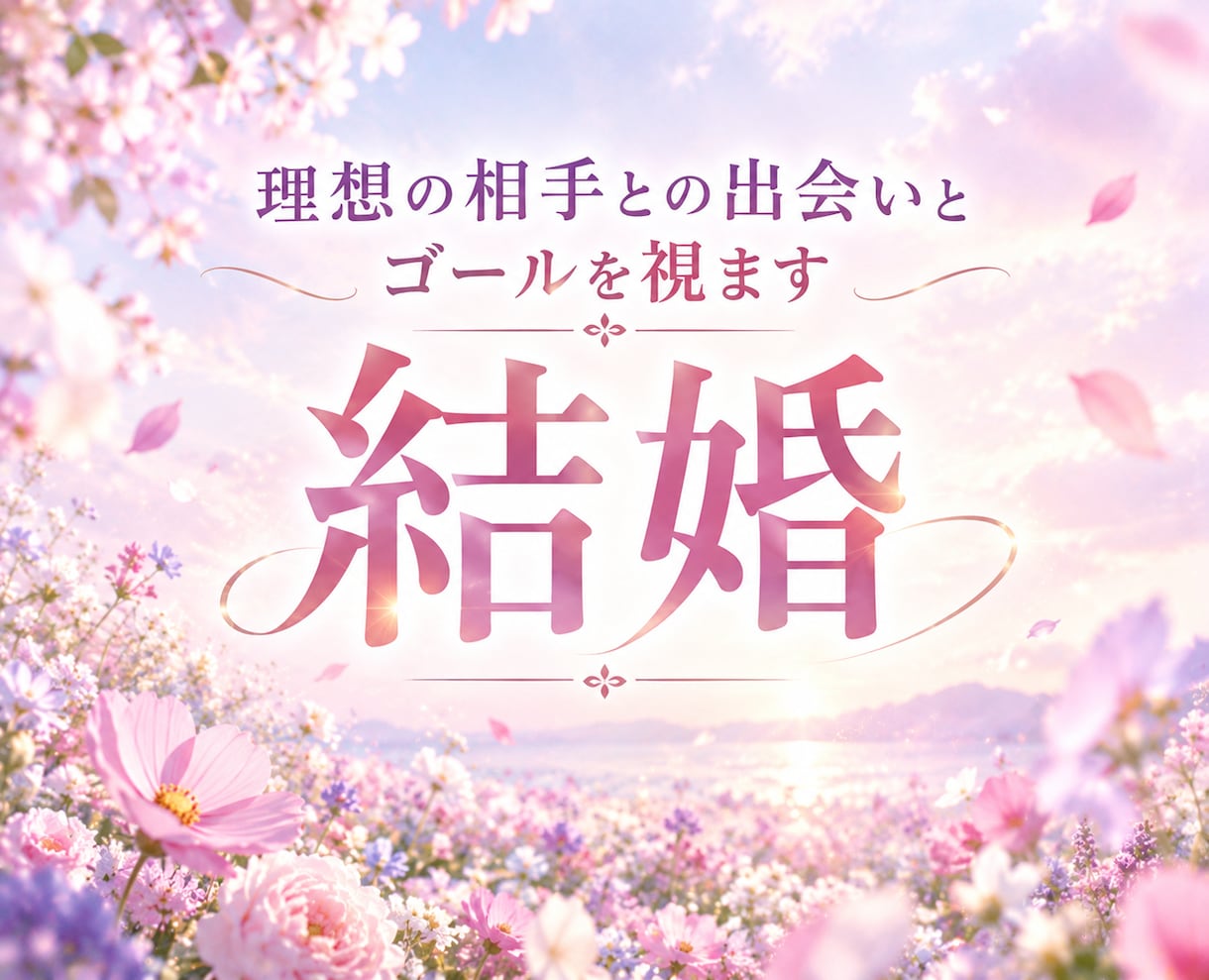 結婚｜理想の相手とのゴールインへと導きます 理想の相手と出会いゴールインするあなた専用の方法を伝授します イメージ1