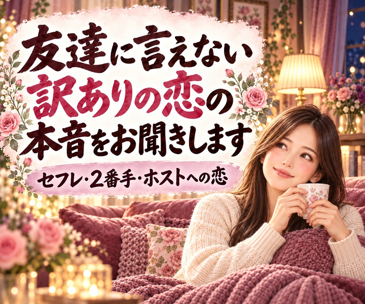 友達に言えない訳ありの恋の本音をお聞きします セフレ・２番手・ホストへの恋。話しにくい本音もどうぞ イメージ1