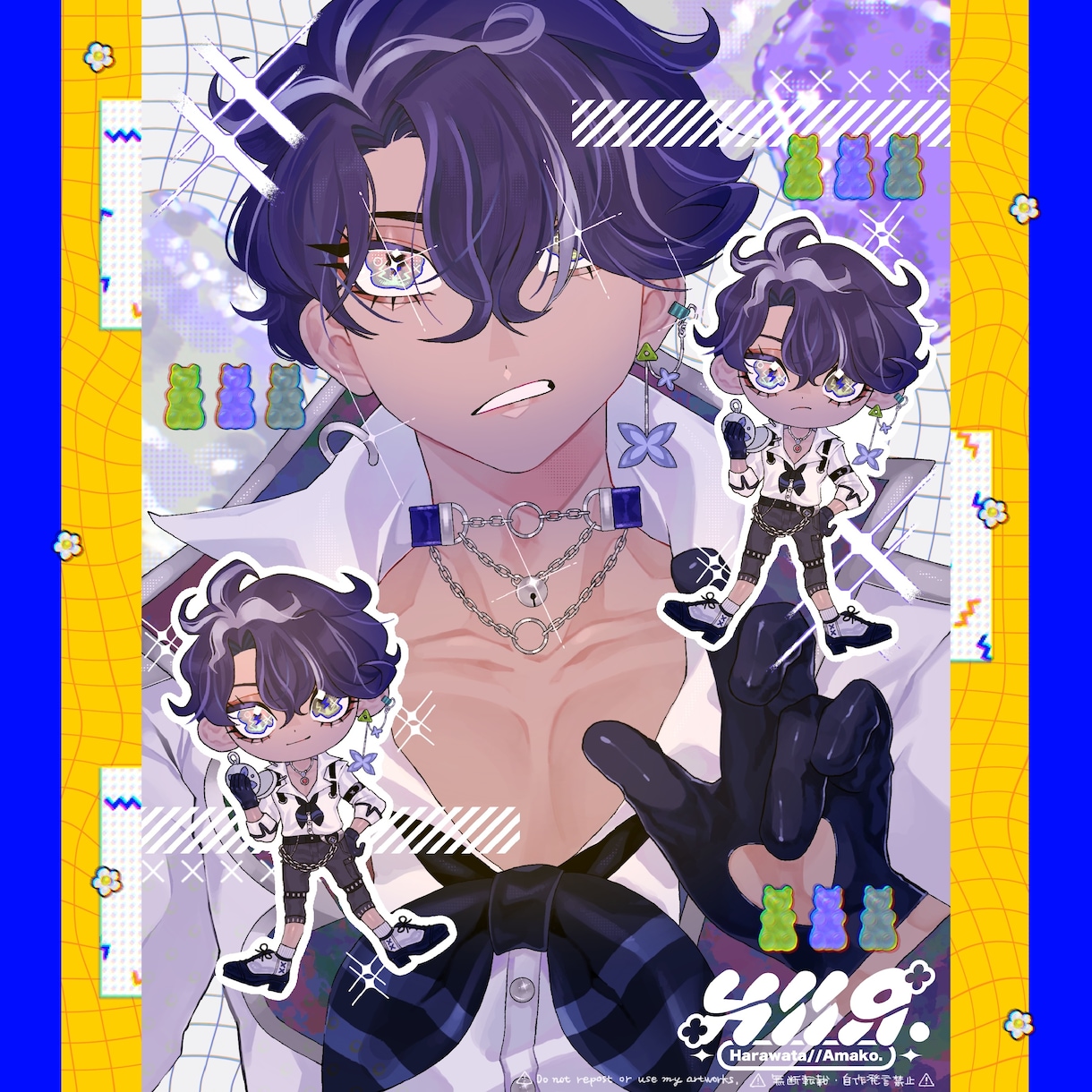 バストアップ&SD×2種類のイラストを制作します 3つセットで嬉しい！※人外キャラクターも対応可能 イメージ4