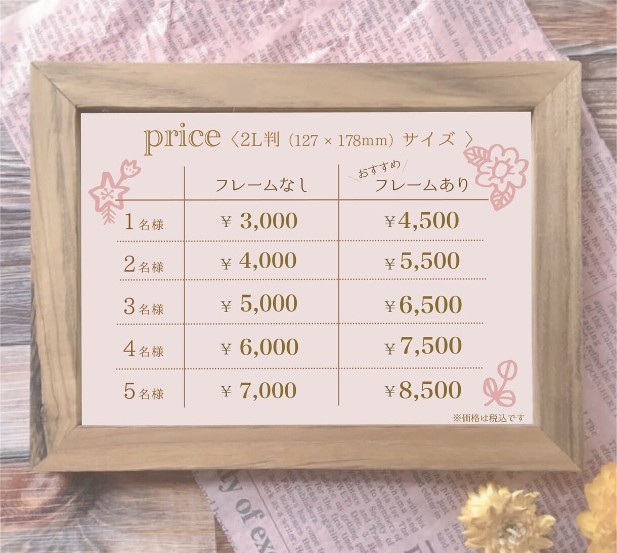 お花いっぱい！手描きの似顔絵お描きします 還暦/古希/喜寿/米寿/卒寿…大切な記念日のプレゼントに イメージ10