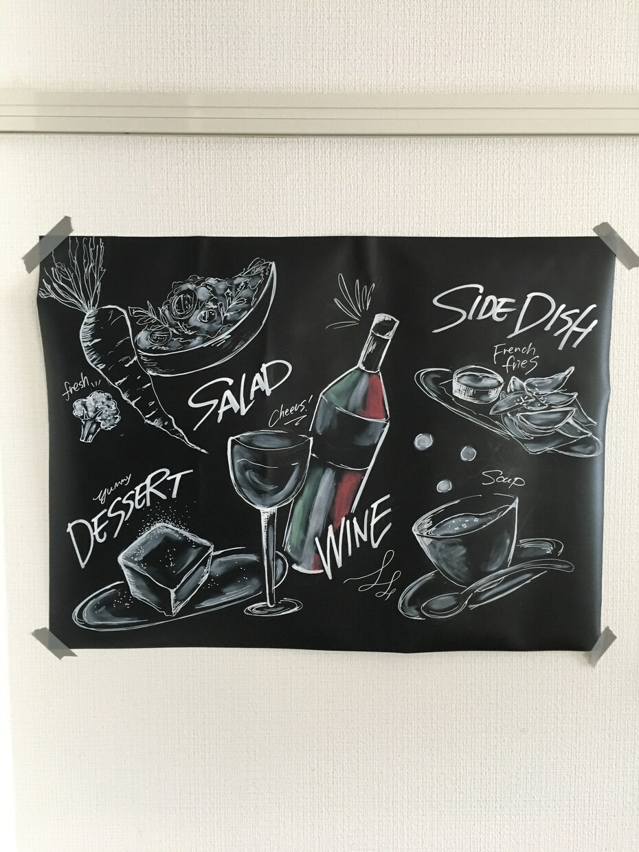 3000円〜5000円で海外のような黒板を描きます 黒板を低価格でお好みに合うデザインでオシャレに！ イメージ2