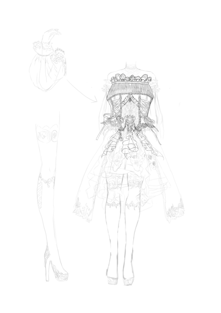 デザイン作成をします 線画のデザインを作成します。気にいるまで何度も修正します！ イメージ2
