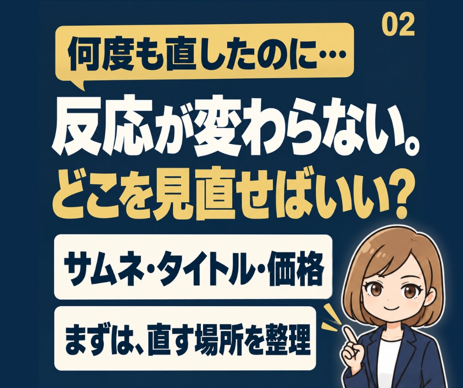 ココナラで売れない原因を3つ特定し改善案を出します 出品したのに売れない方へ。改善案＋30日販売戦略まで提案 イメージ2